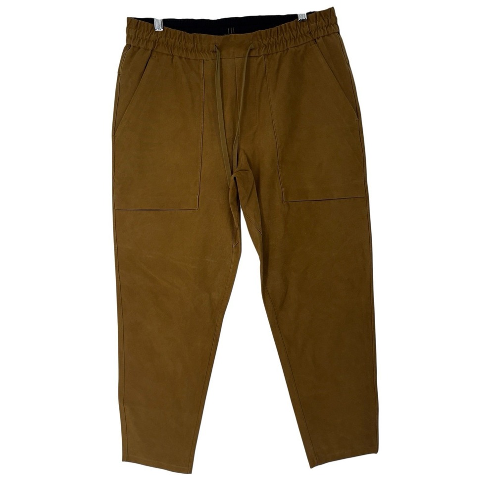 Lululemon Men's Heavyweight Canvas Pant Drawstring Size Large Brown Tan Workwear
